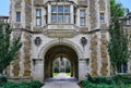 Gothic style stone building at University of Michigan