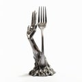 Gothic Surrealism: Fork And Hand Sculpture By Jenkins