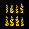 Gothic and tattoo marks. Christian symbols. The fire of the Holy Spirit