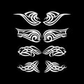 Gothic and tattoo marks. Christian symbols. The wings of the Holy Spirit. Royalty Free Stock Photo