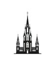 Gothic Temple Icon Isolated, Ancient Church Silhouette, Gothic Castle, Historical Architecture Minimal Design, Royalty Free Stock Photo