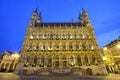 Gothic town hall in evening light, Leuven Royalty Free Stock Photo