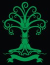 Gothic tree emblem Royalty Free Stock Photo