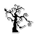 Gothic Tree Sticker Royalty Free Stock Photo