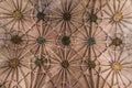 Gothic vaulted ceiling of a church in Jeronimos (Hieronymites) monastery in Lisbon, Portug Royalty Free Stock Photo