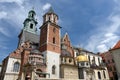 Gothic Wawel Cathedral in Royal Wawel castle ,Krakow,Poland Royalty Free Stock Photo