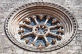 The Gothic Wheel Window also called as Rose Window or Catherine Window in the Santa Clara Church.