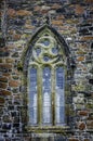 Gothis Window Detail from Iona Abbey Royalty Free Stock Photo
