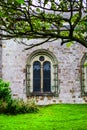 Gothic window detail of the mansion at Margam Park Royalty Free Stock Photo