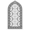 Gothic windows. Vintage frames. Church stained-glass windows