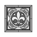 Gothic windows. Vintage frames. Church stained-glass windows