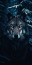 Gothic Wolf With Yellow Eyes - Dark And Moody Mobile Lock Screen Background