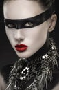 Gothic woman with creative black makeup Royalty Free Stock Photo