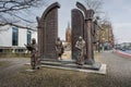 Gottingen Seven Monument with Georg Gottfried Gervinus, Friedrich Christoph Dahlmann and Jacob Grimm statues - Hanover, Germany