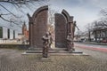 Gottingen Seven Monument with Portal and Georg Gottfried Gervinus statues - Hanover, Germany