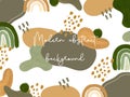 Modern gouache abstract ocher and green background wallpaper