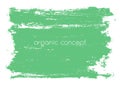 Pastel green color background with abstract gouache paint texture in vector format.