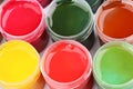 Gouache paint cans Royalty Free Stock Photo