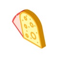 gouda cheese isometric icon vector illustration Royalty Free Stock Photo