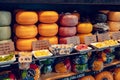 many different kinds large delicious hunks of cheese Royalty Free Stock Photo