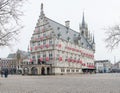 The ancient cityhall of Gouda in winter Royalty Free Stock Photo