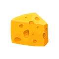 Gouda, radamer or brick cheese, vector icon