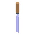 Gouge chisel icon, isometric style