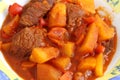 Goulash (beef, potato, paprika and vegetables) Hungarian dish