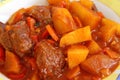 Goulash (beef, potato, paprika and vegetables) Hungarian dish