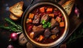 goulash with bread