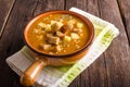 Goulash soup with croutons and potatoes Royalty Free Stock Photo