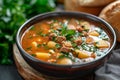 Goulash soup with Mediterranean herbs and potato