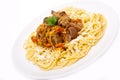 Goulash with sphagetti Royalty Free Stock Photo