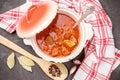 Goulash is a traditional Hungarian dish of stewed beef Royalty Free Stock Photo