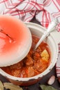 Goulash is a traditional Hungarian dish of stewed beef Royalty Free Stock Photo