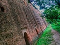 17-7-2022 Gour Malda West Bengal India, huge historical wall built during sultan period in West bengal