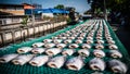 Gourami cut off the head, remove the insides and dry in the sun is an ancient food preservation method of Thai