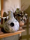 Gourd birdhouse decoration