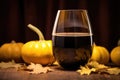 gourd unity cup filled with rich, dark wine