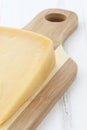 Gourmet aged cheddar cheese Royalty Free Stock Photo