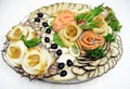 Gourmet Assorted Fish platter Royalty Free Stock Photo