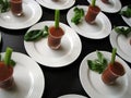Gourmet Bloody Mary Shots Royalty Free Stock Photo