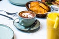 Gourmet Breakfast with Croissants, Scrambled Eggs, Salad Morocco October 2025 Royalty Free Stock Photo