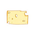 gourmet cheese cartoon vector illustration