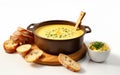 Gourmet Cheese Fondue on Transparent Background -Generative Ai