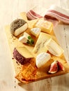 Gourmet cheese platter Royalty Free Stock Photo