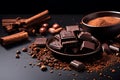 Gourmet Chocolate Assortment on Dark Background