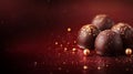 Gourmet Chocolate Truffles Gold Dust Decoration Royalty Free Stock Photo