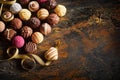 Gourmet chocolate Valentines still life Royalty Free Stock Photo