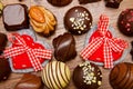 Gourmet chocolates for Valentine's Day Royalty Free Stock Photo